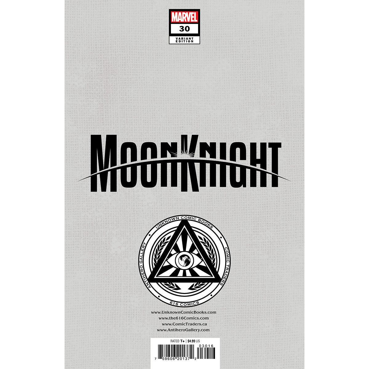 [Signed by Tyler Kirkham] MOON KNIGHT #30 UNKNOWN COMICS TYLER KIRKHAM EXCLUSIVE VIRGIN VAR [IN STOCK]
