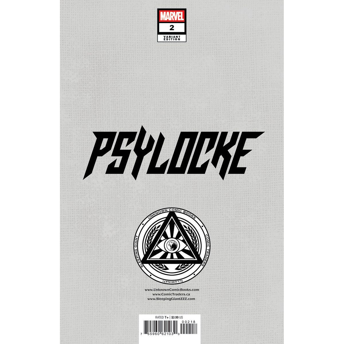 [Signed by Nathan Szerdy] Psylocke #2 Unknown Comics Nathan Szerdy Exclusive Virgin Var [IN STOCK]