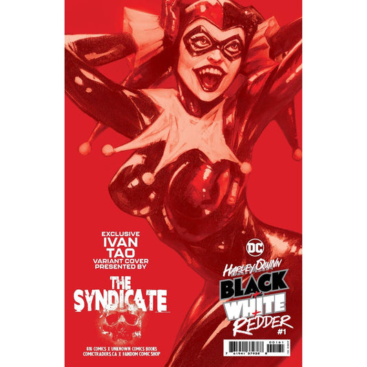 HARLEY QUINN BLACK WHITE REDDER #1 IVAN TAO (616) EXCLUSIVE VAR (08/02/2023)
