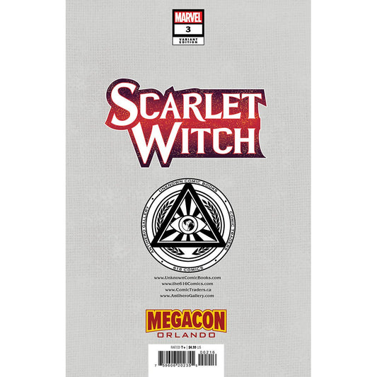 SCARLET WITCH 3 UNKNOWN COMICS NAKAYAMA MCU COVER MEGACON EXCLUSIVE VIRGIN VAR (03/08/2023) - Plastic Empire