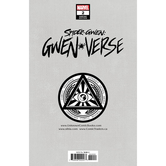 SPIDER-GWEN: GWENVERSE #2 UNKNOWN COMICS GREG LAND EXCLUSIVE HOMAGE VIRGIN 2ND PTG VAR (06/08/2022) - Plastic Empire