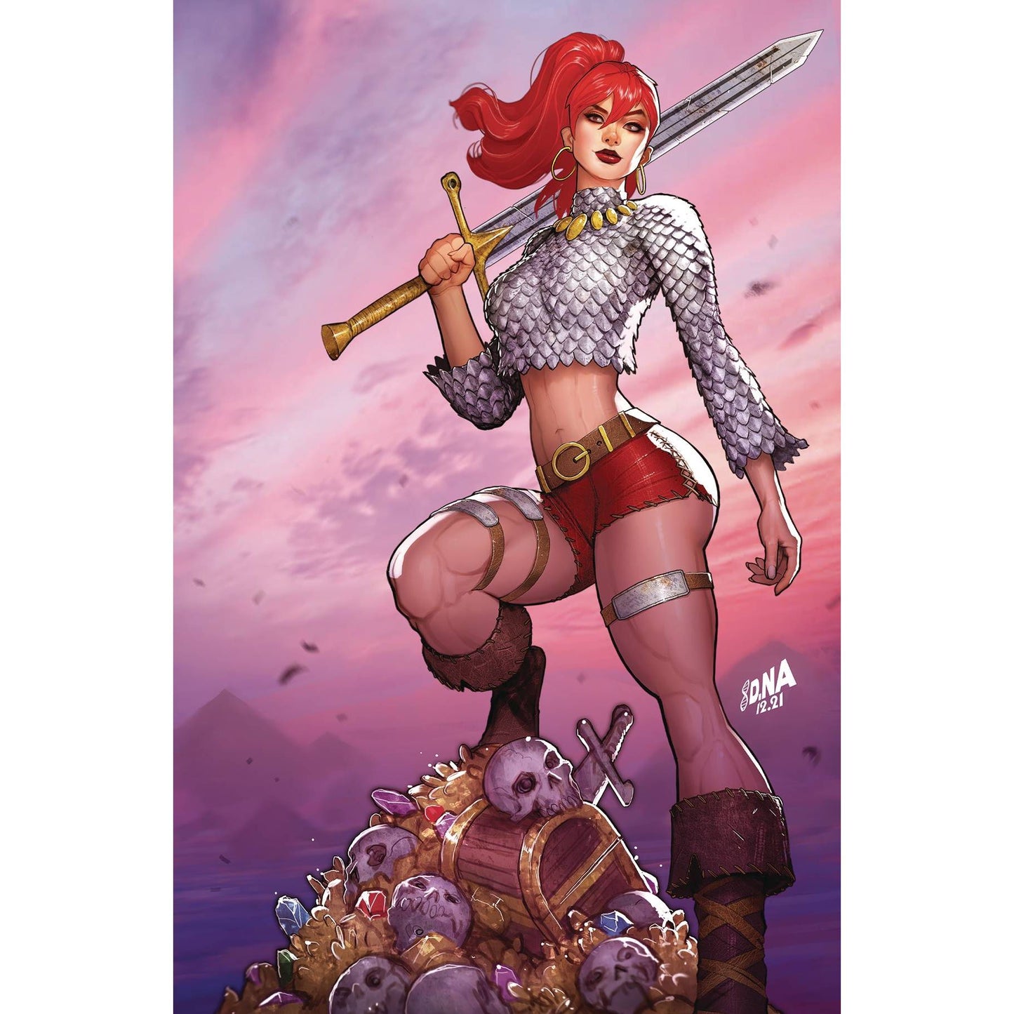 [SIGNED by David Nakayama] IMMORTAL RED SONJA #1 DAVID NAKAYAMA EXCLUSIVE FULL FOIL VIRGIN VAR (11/30/2022)