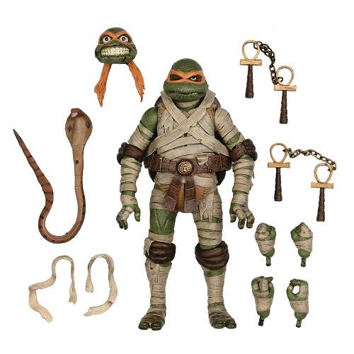NECA  Universal Monsters X TMNT Michelangelo as The Mummy Ultimate 7-In Action Figure
