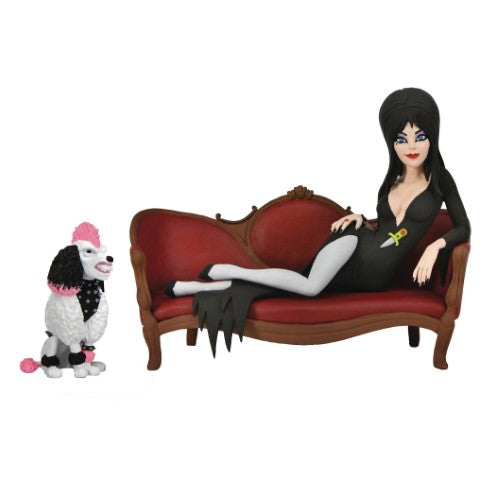 NECA Elvira Toony Terrors Elvira On Couch 6-Inch Action Figure