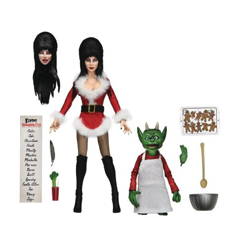 NECA Elvira Very Scary Xmas Clothed 8-Inch Scale Action Figure