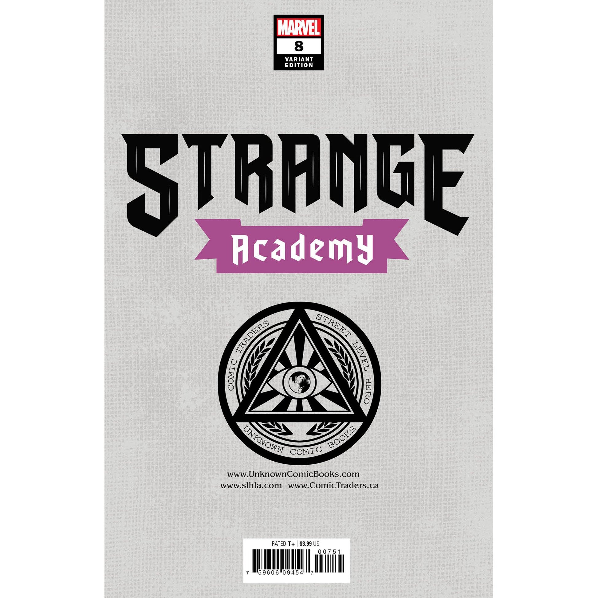 STRANGE ACADEMY #8 UNKNOWN COMICS JAY ANACLETO EXCLUSIVE VIRGIN VAR (02/03/2021) - Plastic Empire