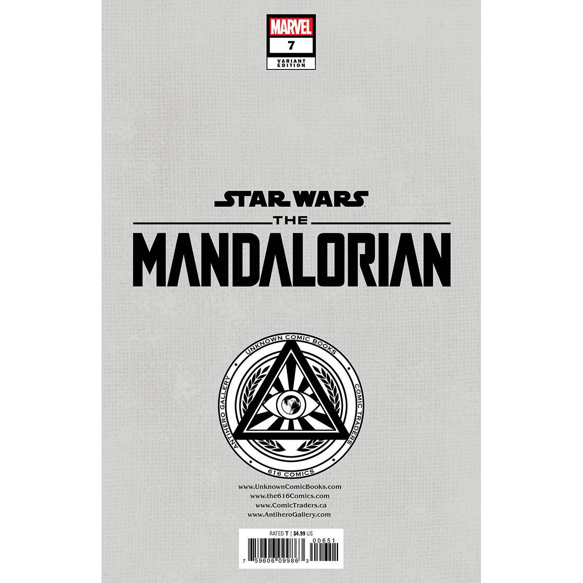 STAR WARS: THE MANDALORIAN #7 UNKNOWN COMICS KAARE ANDREWS EXCLUSIVE VIRGIN VAR (01/11/2023)