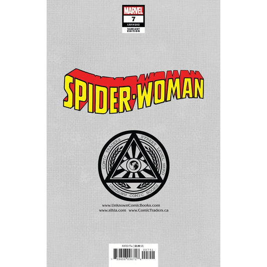 SPIDER-WOMAN #7 UNKNOWN COMICS LUCAS WERNECK EXCLUSIVE KNULLIFIED VAR KIB (12/23/2020) - Plastic Empire