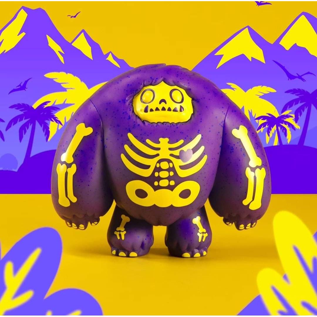 Abominable Toys Plastic Empire Exclusive Electric Purple Skeleton Chomp Glow in the Dark Figure LE 450 - Plastic Empire