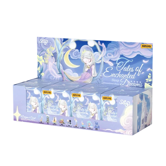 Box of 'Tales of Enchanted Dreams' with cartoon characters and decorative elements on a white background