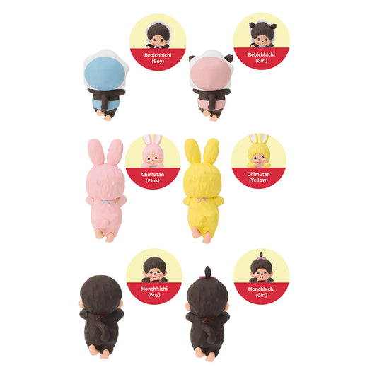 Sonny Angel Monchhichi series blind box minifigure by Plastic Empire featuring a cute cartoon character in colorful packaging