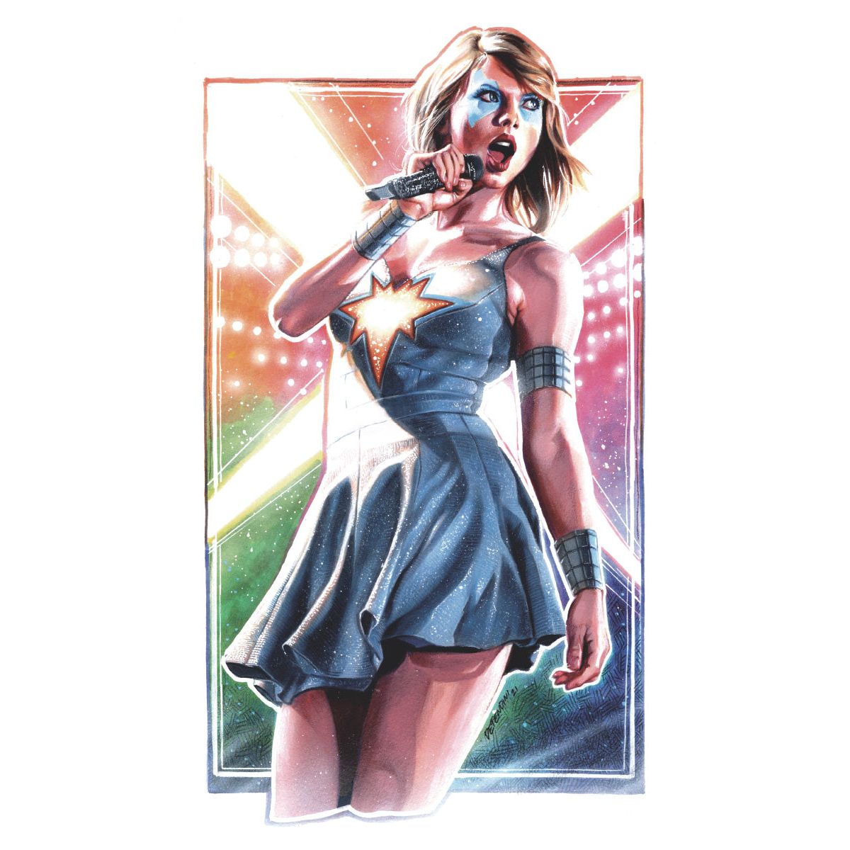 FEMALE FORCE TAYLOR SWIFT UNKNOWN COMICS STEVEN DEFENDINI EXCLUSIVE VIRGIN VAR (03/27/2024)