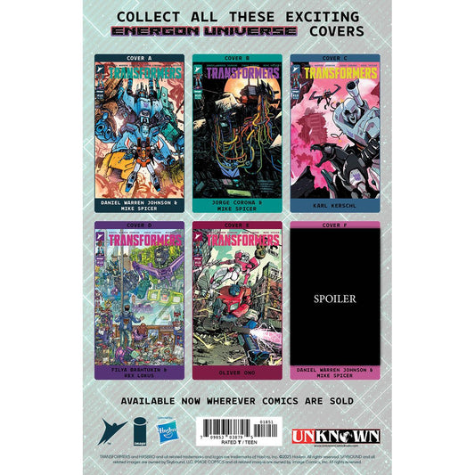 Transformers #18 Unknown Comic Tyler Kirkham Negative Space Virgin Var (03/12/2025)