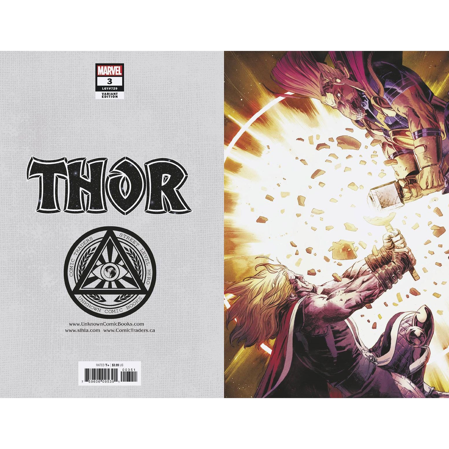 THOR #3 UNKNOWN COMICS EXCLUSIVE 4TH PTG KLEIN VIRGIN VAR (09/09/2020) - Plastic Empire