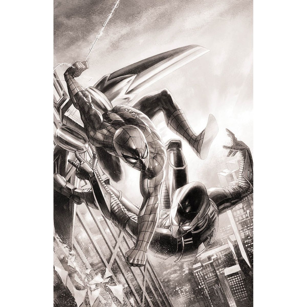 [Signed by Hickman] Ultimate Spider-Man #1 B&W CON VIRGIN Unknown Comics Matrazzo Exclusive Var [INST] 3rd PTG