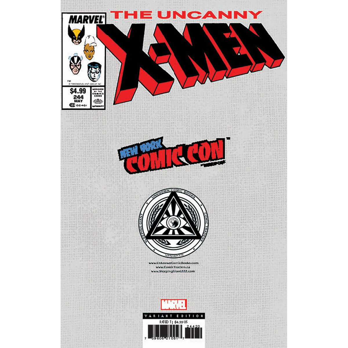 [Signed by Nathan Szerdy] [FOIL] UNCANNY X-MEN #244 FACSIMILE UNKNOWN COMICS NATHAN SZERDY EXCLUSIVE VIRGIN NYCC 2024 VAR [IN STOCK]