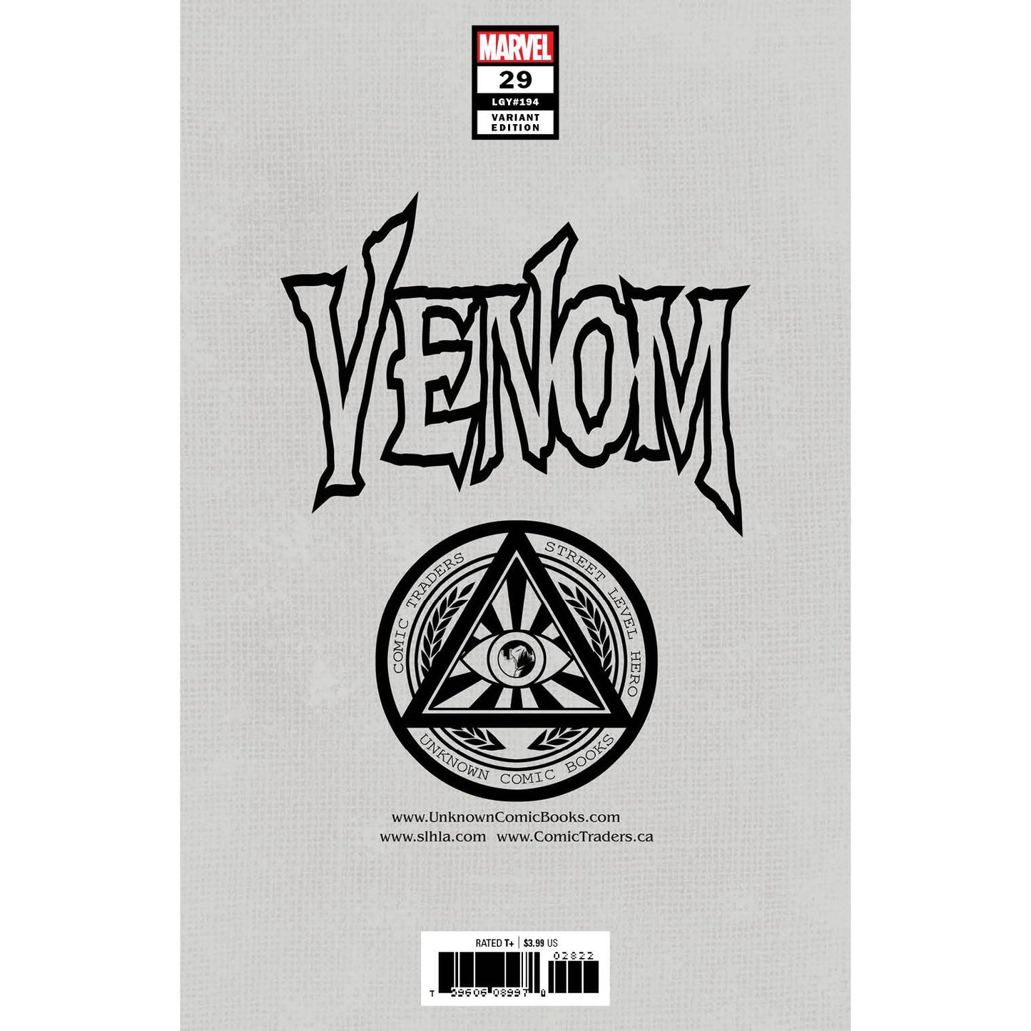 VENOM #29 UNKNOWN COMICS KEN LASHLEY EXCLUSIVE VAR (10/21/2020)