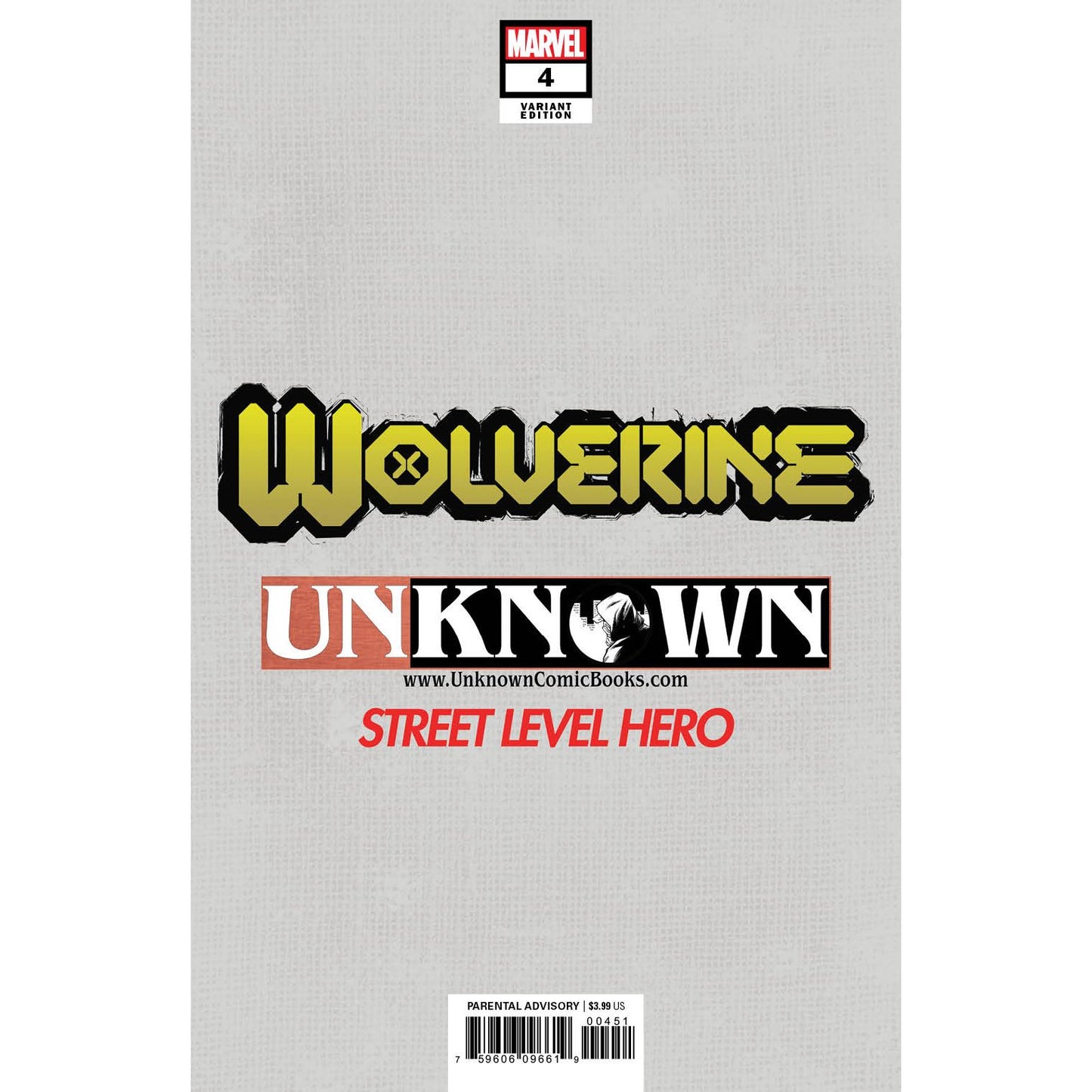 Wolverine #4 Unknown Comics Jay Anacleto Exclusive Secret Virgin Var (08/19/2020)