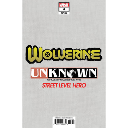 Wolverine #4 Unknown Comics Jay Anacleto Exclusive Secret Virgin Var (08/19/2020)