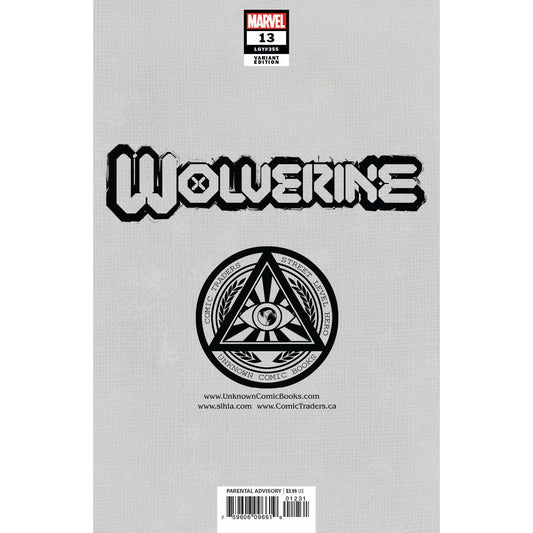 WOLVERINE #13 UNKNOWN COMICS LUCAS WERNECK EXCLUSIVE VIRGIN VAR GALA (06/23/2021)