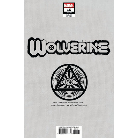 WOLVERINE #15 UNKNOWN COMICS ALAN QUAH EXCLUSIVE VAR (08/25/2021)