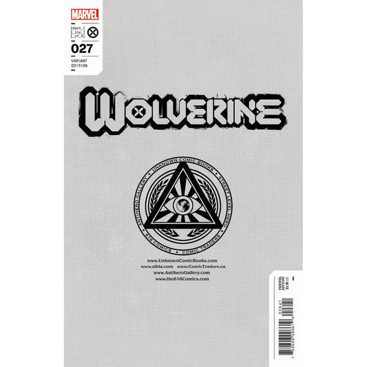 WOLVERINE #27 UNKNOWN COMICS MARCO MASTRAZZO EXCLUSIVE VIRGIN VAR (11/09/2022)