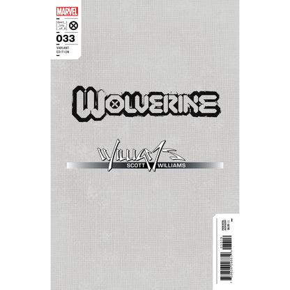 Wolverine #33 Virgin B&W Scott Williams Exclusive SDCC Limited Icon Var [INST]