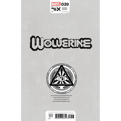 WOLVERINE #39 [FALL] UNKNOWN COMICS STEPHEN SEGOVIA EXCLUSIVE VIRGIN VAR (11/22/2023) - Plastic Empire