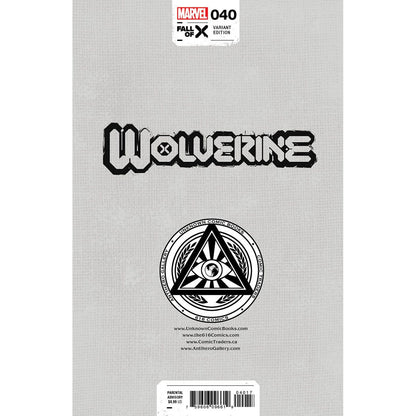[Signed by Nathan Szerdy] WOLVERINE #40 [FALL] UNKNOWN COMICS NATHAN SZERDY EXCLUSIVE VIRGIN VAR [IN STOCK]