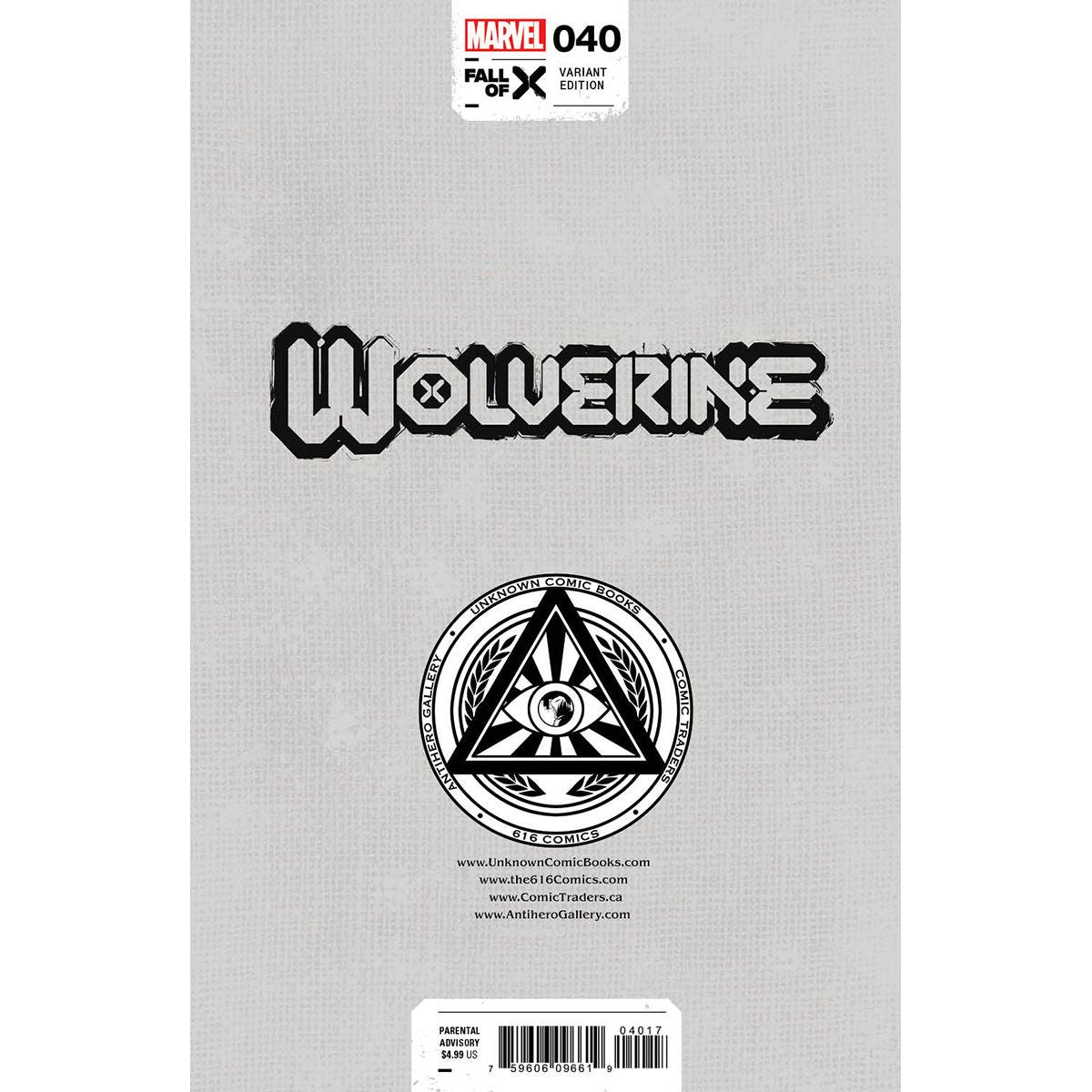 [Signed by Nathan Szerdy] WOLVERINE #40 [FALL] UNKNOWN COMICS NATHAN SZERDY EXCLUSIVE VAR [IN STOCK]