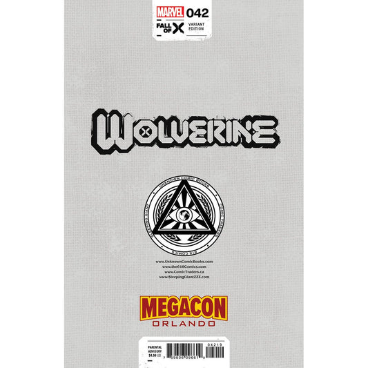 WOLVERINE #42 UNKNOWN COMICS TYLER KIRKHAM EXCLUSIVE 👉 [FULL LANDSCAPE] VIRGIN MEGACON VAR (02/14/2024) - Plastic Empire