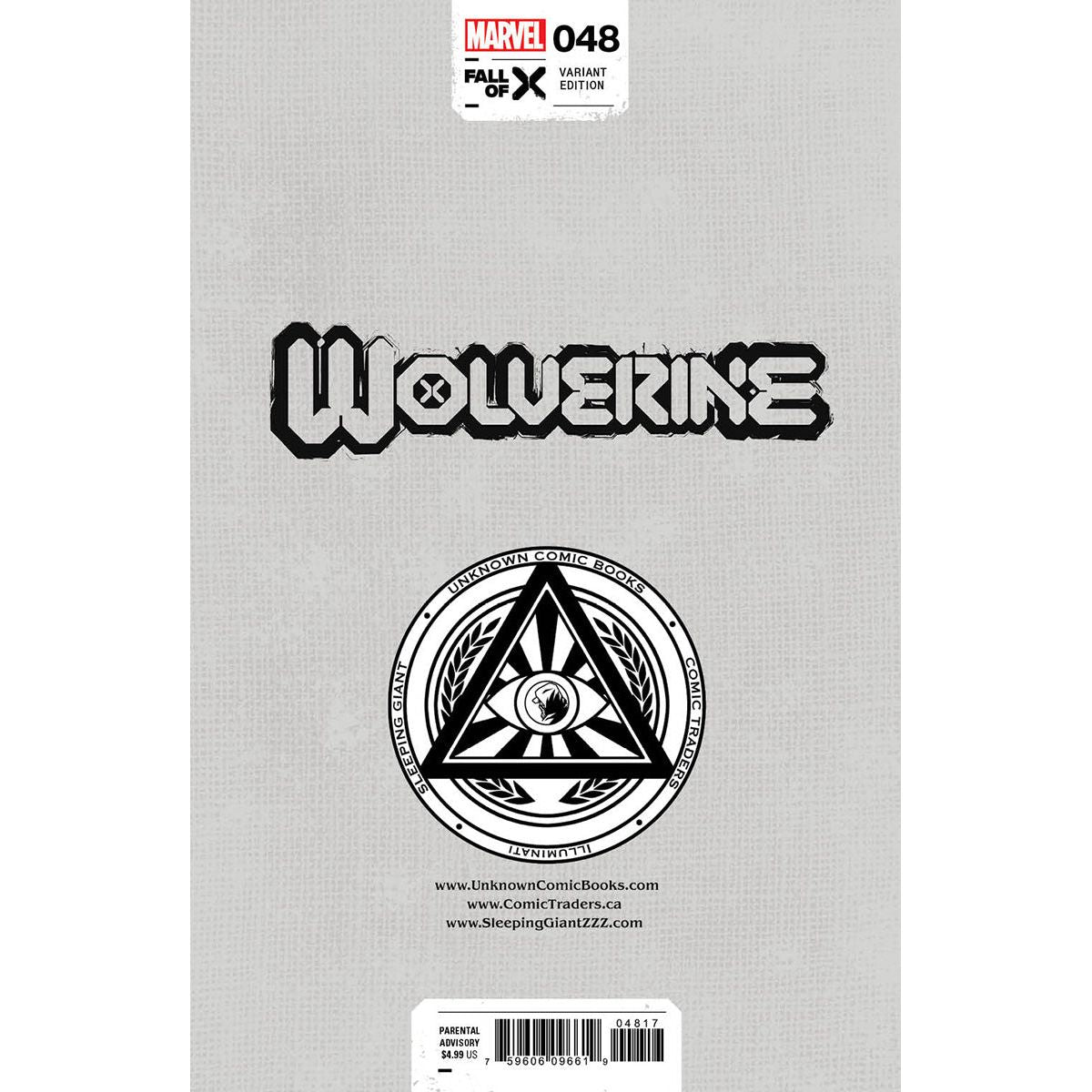 [2 Pack] Wolverine #48 Unknown Comics Marco Mastrazzo Exclusive Var (04/24/2024)