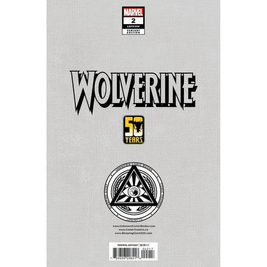 Wolverine #2 Unknown Comics Tyler Kirkham Connecting Cover Exclusive Virgin Var (10/16/2024)
