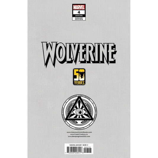 WOLVERINE #4 UNKNOWN COMICS RAFAEL GRASSETTI EXCLUSIVE VIRGIN VAR (12/04/2024) - Plastic Empire