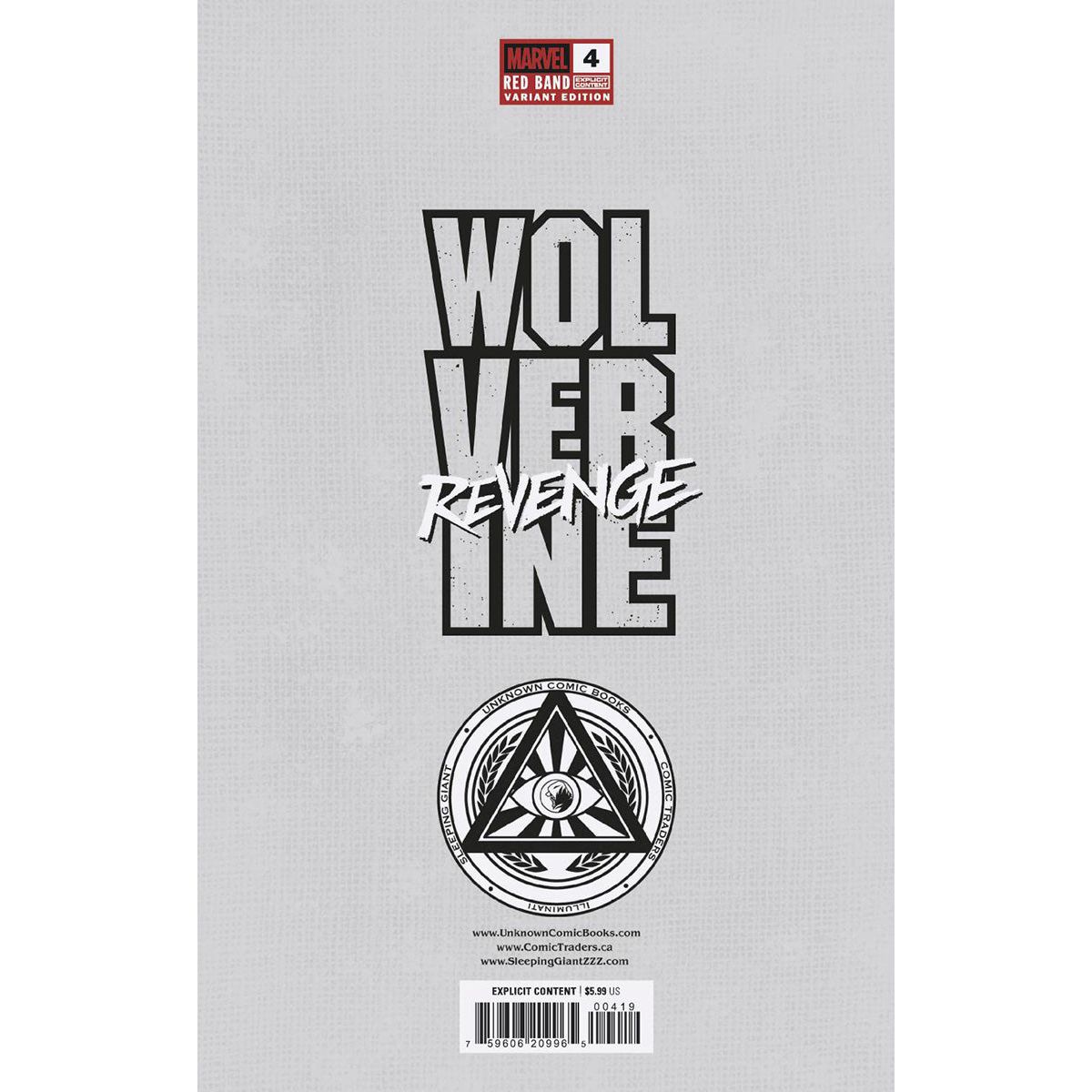 [2 Pack] Wolverine #3 & Wolverine: Revenge - Red Band #4 Unknown Comics MICO SUAYAN Connecting Cover Exclusive Var [Polybagged] Explicit Content (01/22/2025)
