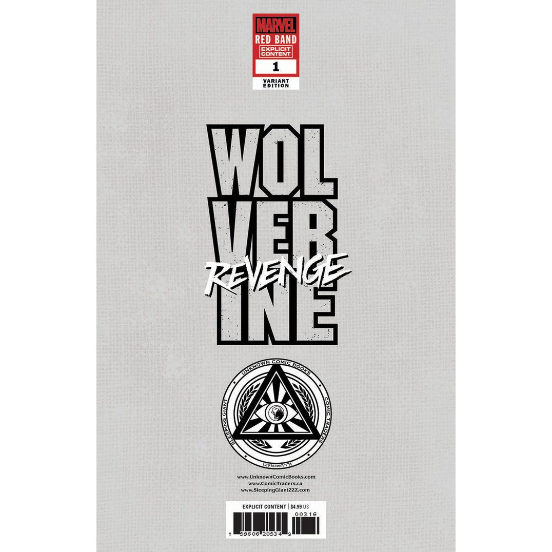 [Signed by Hickman] Wolverine: Revenge - Red Band #1 Unknown Comics Lee Exclusive Var Explicit Content [INST]