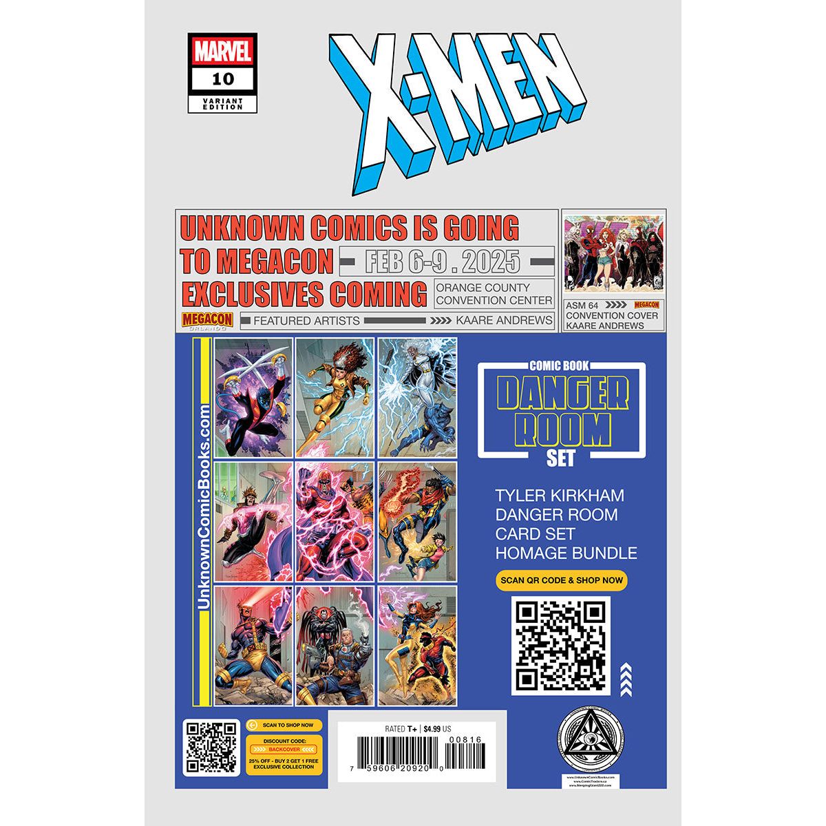 [2 PACK] X-Men #10 Unknown Comics Kaare Andrews Exclusive Var (01/29/2025)