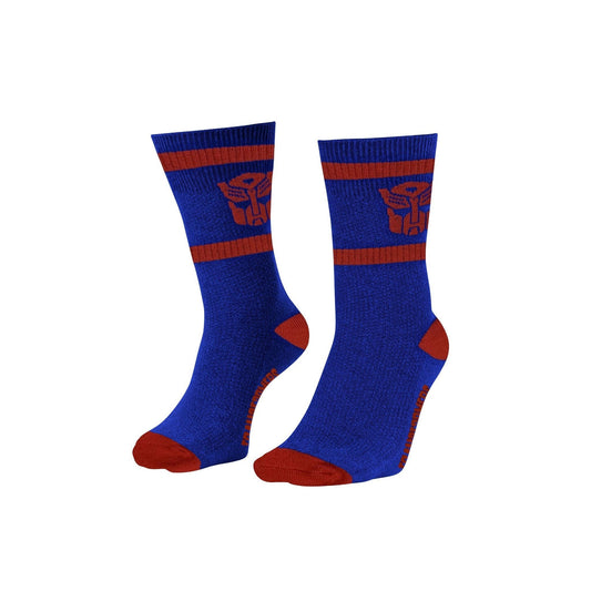 Hasbro Transformers Autobots Symbol Blue and Red Crew Socks