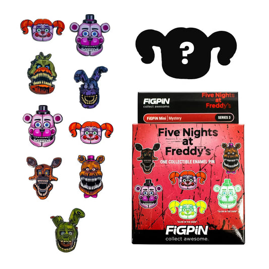 Figpin Five Nights at Freddy's Mystery Mini Series 3 blind box pin by Plastic Empire, featuring collectible FNAF character design.