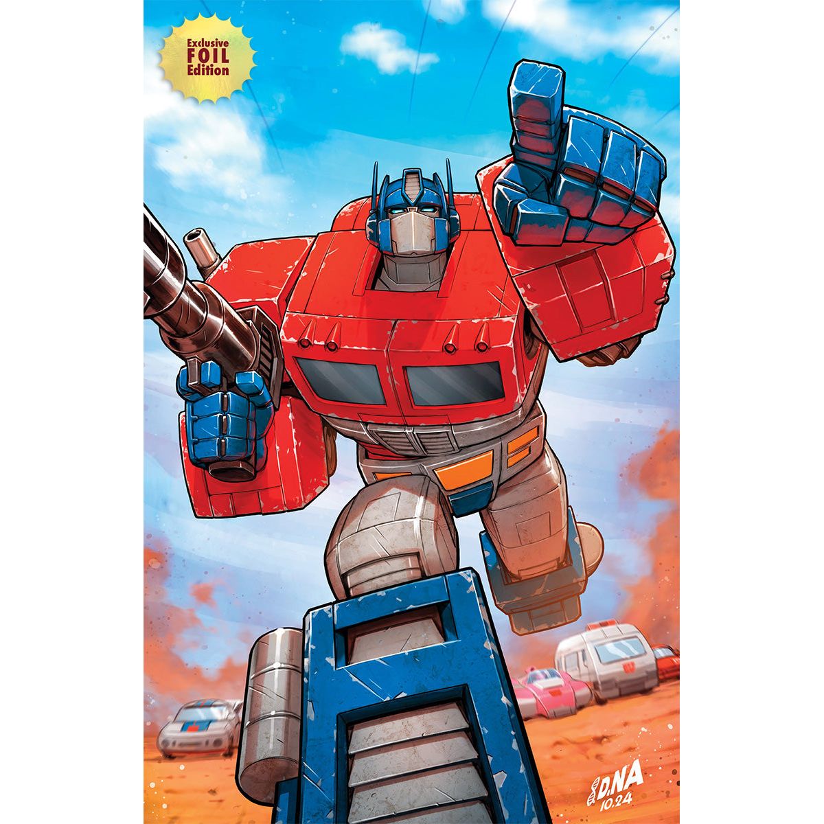 [FOIL] Transformers #1 10th PTG Unknown Comics David Nakayama Exclusive Virgin PREMIUM Var (12/25/2024)