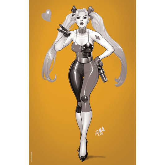 [FOIL] HARLEY QUINN #22 UNKNOWN COMICS DAVID NAKAYAMA GOLD FOIL VIRIGN NYCC 2022 B&W COLOR BLEED VAR (09/28/2022)