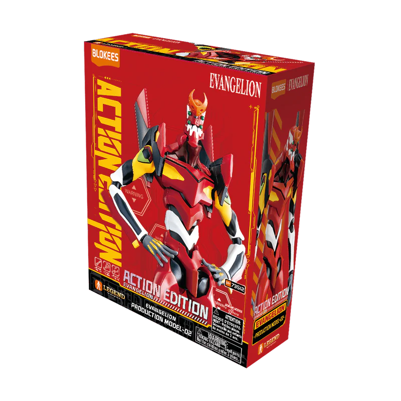 Blokees Action Edition Evangelion EVA Production Model Unit 02 Model Kit