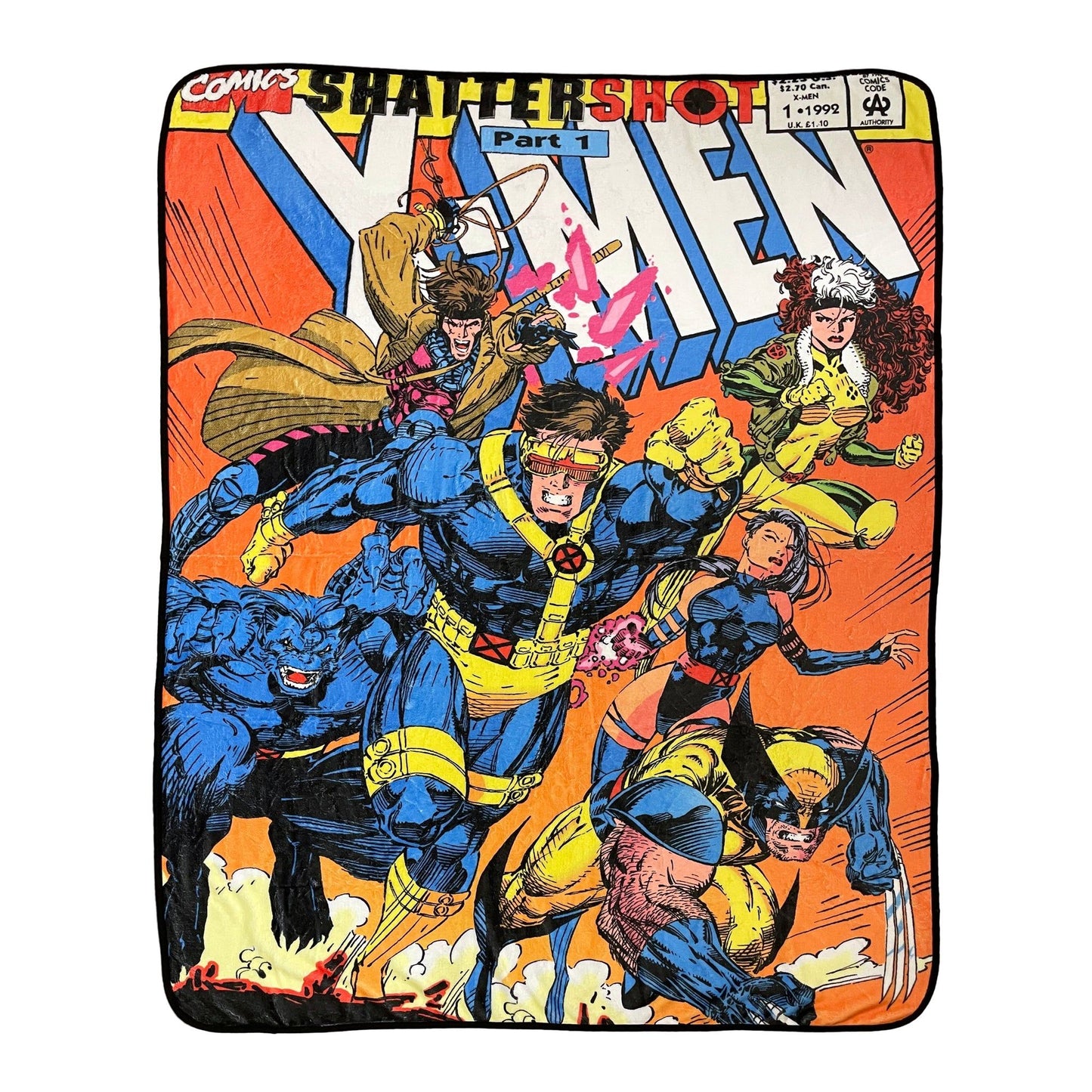 Marvel X-Men 90's Shattershot Fleece Throw Blanket