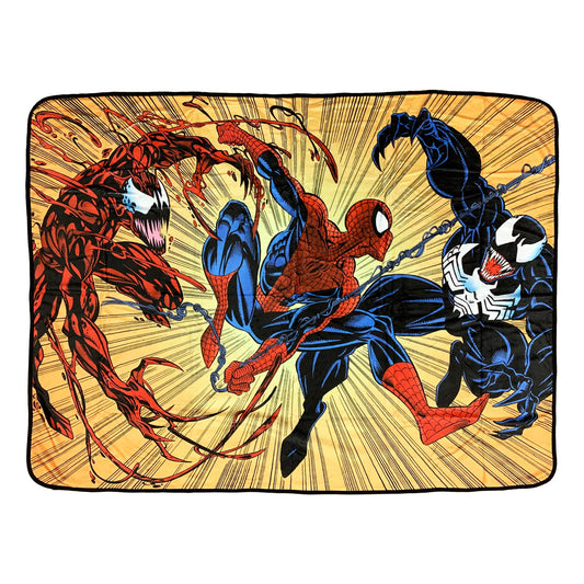 Spider-Man Maximum Carnage And Venom Marvel Fleece Throw Blanket 45in. By 60in. - Plastic Empire