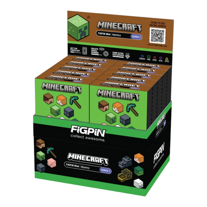 Figpin Minecraft Mystery Mini Series 1 - PDQ 10-pack - Plastic Empire
