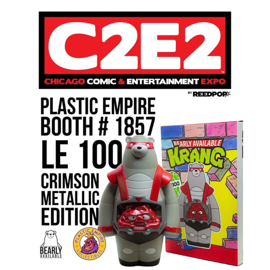 C2E2 2025 Bearly Available Krang Crimson Metallic Exclusive Vinyl Figure LE 100