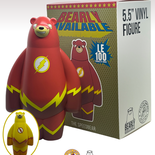 Bearly Available Speedbear w/ Chance of Chase Plastic Empire Exclusive Vinyl Figure LE 100 Chase LE 25