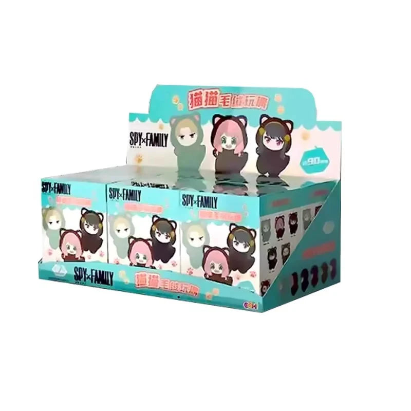 Full Box of 6 EAKI SPYxFAMILY Cat Doll Plush Keychain Blind Boxes - Plastic Empire