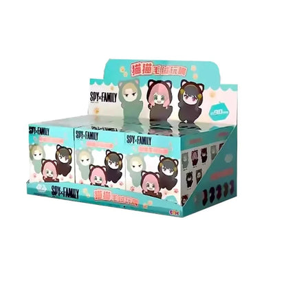 Full Box of 6 EAKI SPYxFAMILY Cat Doll Plush Keychain Blind Boxes - Plastic Empire