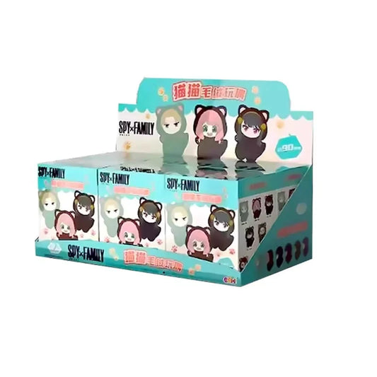 Full Box of 6 EAKI SPYxFAMILY Cat Doll Plush Keychain Blind Boxes - Plastic Empire